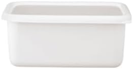 FUJIHORO JAPAN Konte Series, Enamel Deep Food Container KE-DM LW 1.12L (Medium), Enamel Kitchenware, Japanese Design & Craftmanship