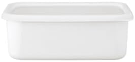 FUJIHORO JAPAN Konte Series, Enamel Deep Food Container KE-DLL LW 2.8L (Extra Large), Enamel Kitchenware, Japanese Design & Craftmanship