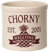 RAINBEAM Rustic Pineapple 2 Gallon Personalized Pineapple Ceramic Food Storage Container