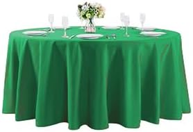 Cupuamon 132 inch Round Tablecloth Washable Polyester Table Cloth Decorative Table Cover for Wedding Party Dining Banquet（132 inch,Emerald）
