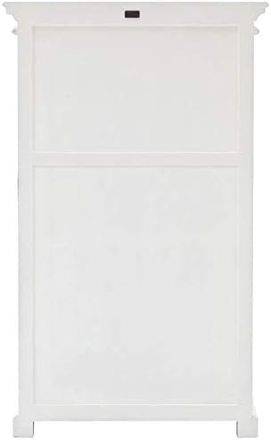 Beaumont Lane 3 Tier Wood Pantry/Cabinet with 6 Shelves in Pure White - Assembled
