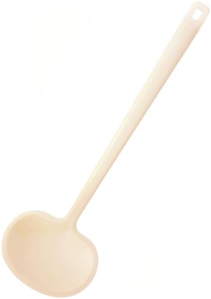 Professional Round Silicone Spatula Turner, Kitchen Utensil for Cooking and Flipping (1, Beige, S)