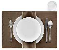 MY DRAP Washable and Reuseable Cloth Placemat - 17.7 x 12.6 in (12 Per Roll, Cotton Taupe)