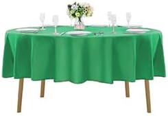 70 inch Round Tablecloth Washable Polyester Table Cloth Decorative Table Cover for Wedding Party Dining Banquet（70 inch,Emerald）