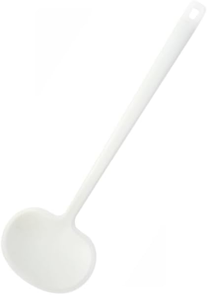 Professional Round Silicone Spatula Turner, Kitchen Utensil for Cooking and Flipping (1, White, S)