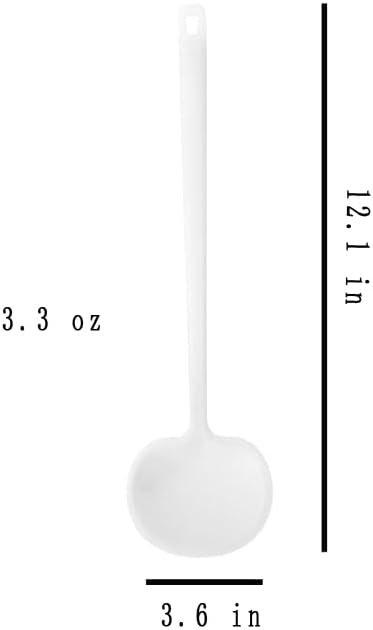 Professional Round Silicone Spatula Turner, Kitchen Utensil for Cooking and Flipping (1, White, S)