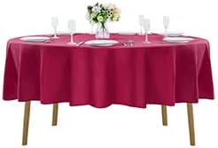 Cupuamon 60 inch Round Tablecloth Washable Polyester Table Cloth Decorative Table Cover for Wedding Party Dining Banquet（60 inch,Burgundy）