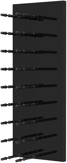 Ultra Wine Racks Fusion Wine Wall Label-Out (3 Foot, Double Deep, Black Acrylic, Matte Black Peg) ??Modular Wine Rack for 18 Bottles, Easy Installation for Home Bar or Wine Cellar