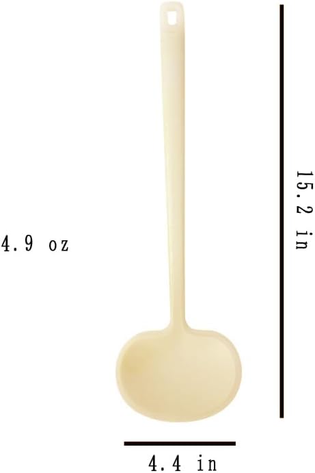 Round Silicone Spatula Turner, Kitchen Utensil for Cooking and Flipping (1, Beige, L)
