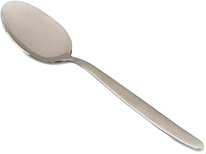 8 inch Kunz Small Sauce Spoon Regular, 18/10 Stainless Steel Solid Chef Spoon Dishwash Safe (Small Regular)