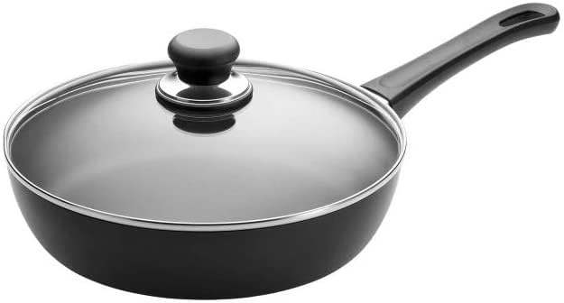 Scanpan Classic 11 Piece Cookware Set ??Compatible with Gas and Electric Stovetops, Metal Utensil Safe, Oven Safe to 500째F, Dishwasher Safe, Black