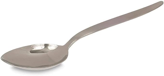 2-Pack Chef Kunz Spoon |18/10 Stainless Steel Serving Spoons | 9 Inch Basting Quenelle Chef Cooking Utensils Dinner Plating Spoon