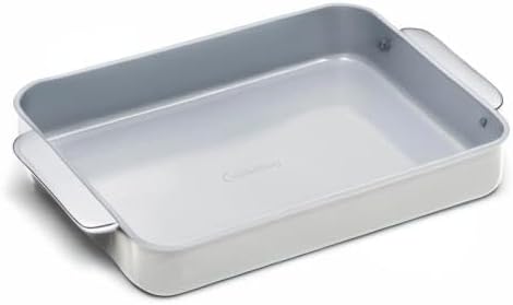 Caraway Non-Stick Ceramic 9?쓝13??Rectangle Pan - Naturally Slick Ceramic Coating - Non-Toxic, PTFE & PFOA Free - Perfect for Brownies, Lasagnas, and More - Gray