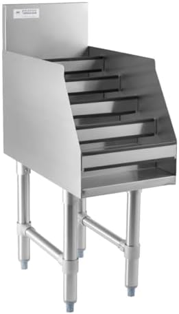 Kratos Commercial Rack - 5-Tiered Stainless Steel Liquor Display Rack, 24" W x 23" D (32L-064)