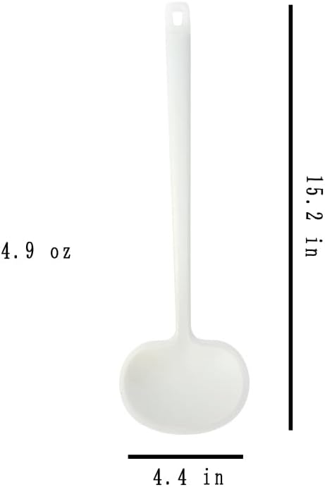 Round Silicone Spatula Turner, Kitchen Utensil for Cooking and Flipping (1, White, L)