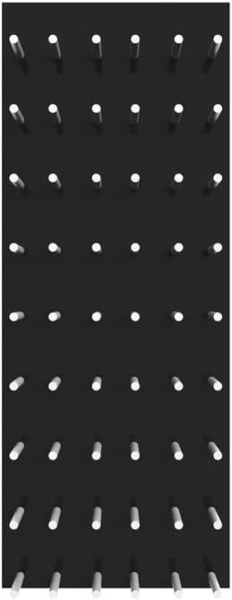 Fusion Wine Wall Cork-Out (3 Foot, Black Acrylic, Satin Aluminum Peg, Stores 27 Bottles) ??Modular Wine Rack for Home Bars or Wine Cellars