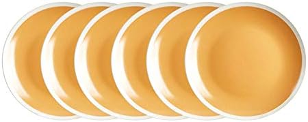Rock Ridge Speckled Stoneware Dinnerware Set (18pc Set, Yellow and Ivory)