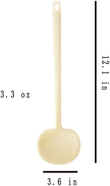 Professional Round Silicone Spatula Turner, Kitchen Utensil for Cooking and Flipping (1, Beige, S)