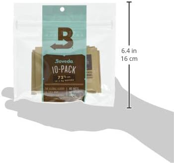 Boveda 72% RH 2-Way Humidity Control ??Restores & Maintains Humidity ??All in One Solution for Humidification- Patented Technology - Convenient & Versatile - 10 Count Resealable Bag