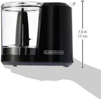 BLACK+DECKER 3-Cup Electric Food Chopper, HC300B, One Touch Pulse, 175W Motor, Stay-Sharp Blade, Dishwasher Safe (Pack of 2)