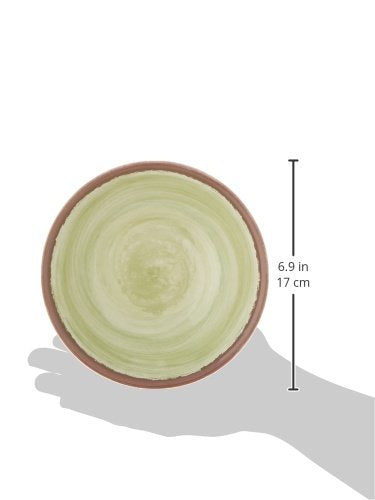 Carlisle FoodService Products Mingle Resuable Plastic Bowl Small Bowl with Pottery Style for Home and Restaurant, Melamine, 17 Ounces, Jade, (Pack of 12)