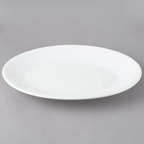Restaurant Value, Stoneware Coupe Shape Oval Platter 11.75" x 8", Bright White, Case of 12