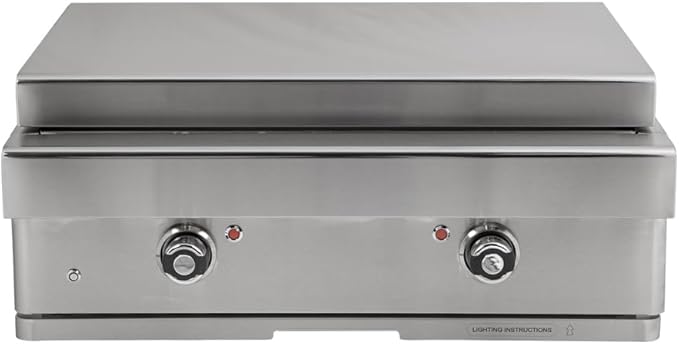 Turbo 32-inch 2-Burner Built-In Stainless Steel Teppanyaki Grill - Propane