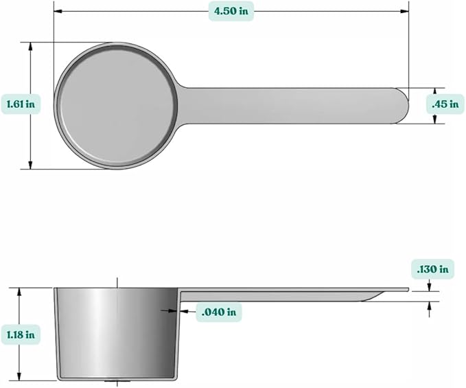 Supplement and Supply 32 mL (32 CC | 1.08 Oz.) Long Handle Scoop for Coffee, Protein Powder, Pet Food, Spices, Grains, Dry Goods ??Food-Grade BPA-Free Plastic Measuring Spoon (Pack of 5)