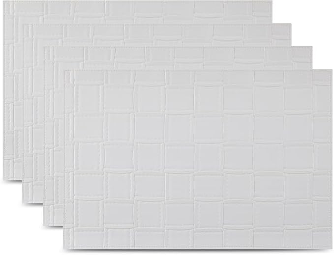 Placemats Set of 4 12" x 18" Heat-Resistant Table Mats for Dining Table Set for 4 Kitchen & Dining Room Decor Farmhouse, Boho, & Modern Style Easy to Clean, Durable & Stylish Table Decor