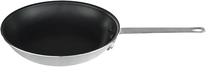 Chef Approved 12" Non-Stick Fry Pan | Fry Saut챕 Steak Pan Skillet with Firm Grip Riveted Handle for Kitchen Restaurant Diner Catering | Gas Oven Ceramic Cooktop Compatible | Hand Wash Only, Aluminum