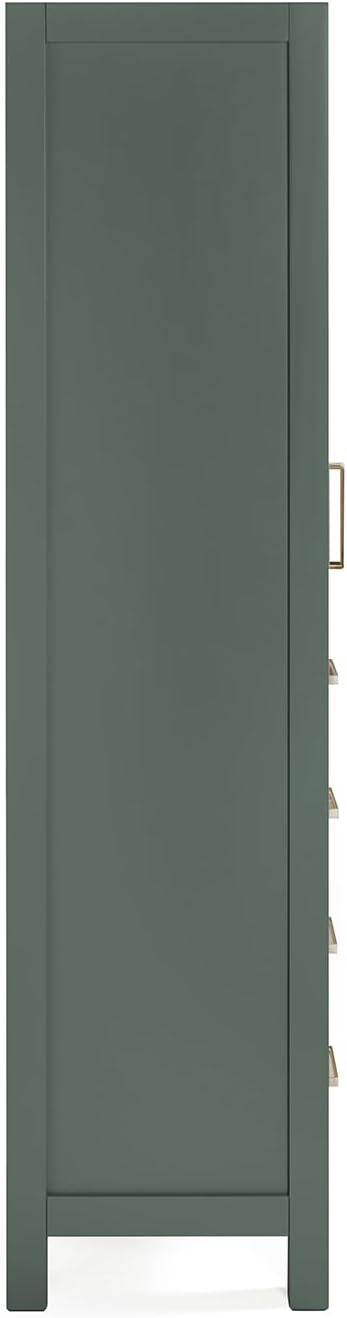 ARIEL Cambridge Bathroom Linen Storage Cabinet 65?쒱 x 20?쓂 x 16?쒭 in Vintage Green