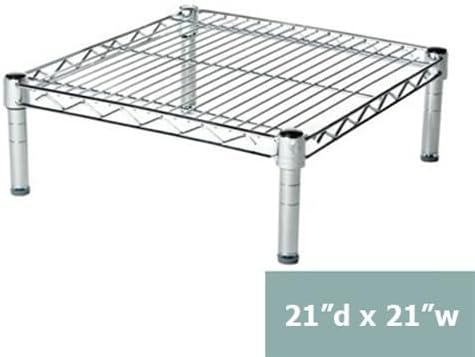 Shelving Inc. 21" d x 21" w x 6" h Chrome Wire Sheving with 1 Tier Shelf, Weight Capacity 800lbs Per Shelf