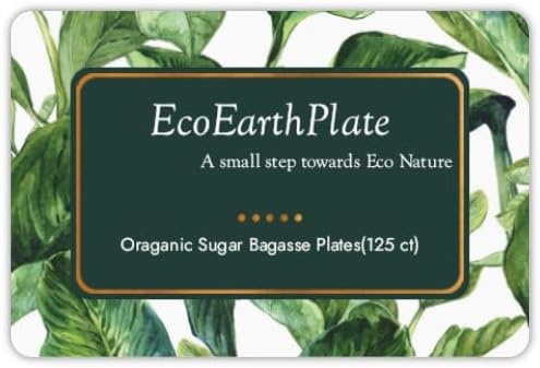 100% Compostable Paper Plates, Heavy Duty Disposable Plates [125-Pack] 9 Inch Plates - Eco-Friendly, Biodegradable Sugarcane Bagasse, Natural Unbleached Brown 9" Dinner Paper Plate Disposable