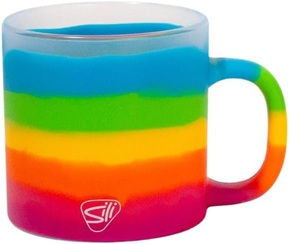 Silipint 16oz Silicone Coffee Mug ??Unbreakable Dishwasher Safe Microwave Oven & Freezer Compatible Travel Mug ??Non-Toxic Reusable Cup for Hot Coffee Tea or Cold Drinks (Prism)