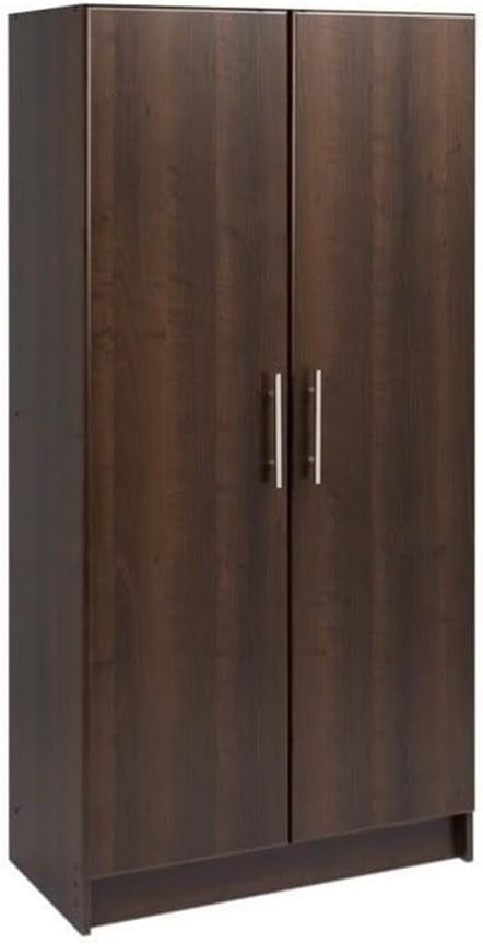 Atlin Designs 65" H Mid-Century Engineered Wood Storage Cabinet, 2-Door, Adjustable Shelves, Assembly Required, for Kitchen/Entryway/Laundry Room, in Rich Espresso Finish