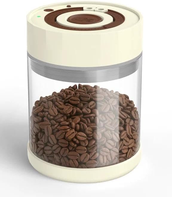 Electric Vacuum Coffee Canister & Food Storage Jar ??One-Button Operation Auto Airtight Sealed Coffee Container, 34 fl oz for 0.9 lb Beans