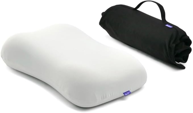 Cushion Lab Travel Deep Sleep Pillow ??Compact Memory Foam Neck Pillow for Sleeping, Portable Pillow for Hotels, Camping, Side & Back Sleepers, On-The-Go ??Black