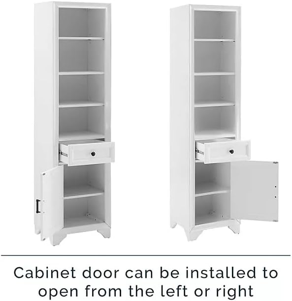 3-Piece Kitchen Storage Cabinet Set, Tall Pantry with Shelves and Drawers, Modern Farmhouse Style, (Distressed White)