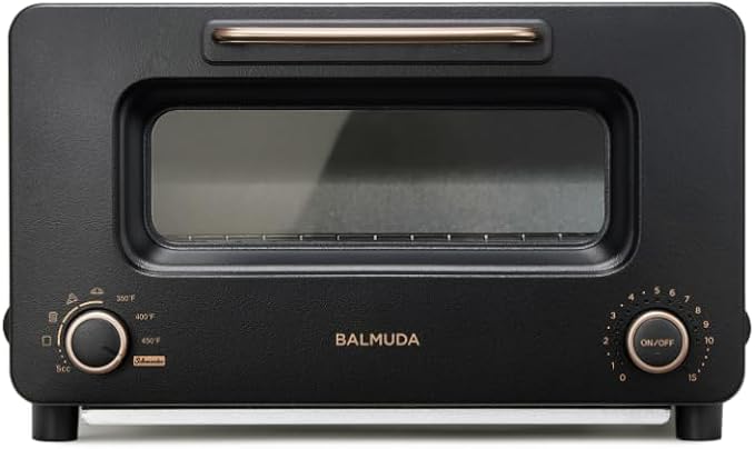 BALMUDA The Toaster Pro | Steam Oven Toaster | Compact Size 14.1?³W × 12.6?³D × 8.2?³H | 6 Modes: Shokupan, Golden Toast, Pizza, Croissant, Oven, Salamander Grill | (Baking Tray Sold Separately) | Black