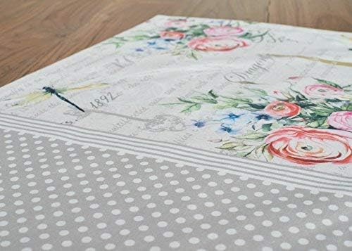 Maison d' Hermine Placemats Set of 2 100% Cotton Washable Cloth Place Mats, Reusable Table Mats for Kitchen Dining Decoration, Party, Wedding, Restaurant Spring/Summer (Champ De Mars, 13" x 19")