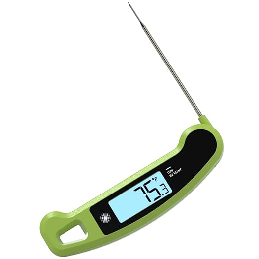 Lavatools Javelin짰 PRO Classic Ultra-Fast 2-Second Professional Digital Instant Read Meat Thermometer for Grill and Cooking, Auto-Rotating Backlit Display, IP65 Water Resistant, NSF Certified ??Wasabi