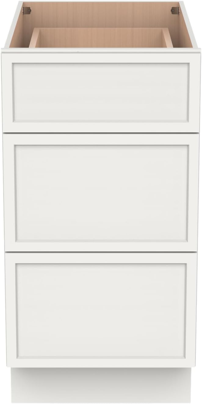 Newtown 3-Drawer Solid Wood Cabinet Premium Storage Organizer for Kitchen,Office Files, Essentials, and Mor Versatile and Stylish Drawer Cabinet for Home (NT-Origami White, 12"W x 24"D x 34.5"H)