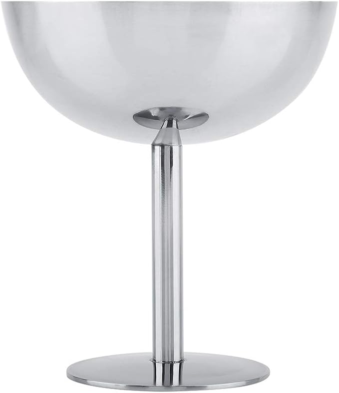Hapivida Stainless Steel Ice Cream Cup, Serving Dessert Bowls Cups Sauce Bowls Mini Round Footed Yogurt Snack Candy Cups for Salad Fruit Pudding (Tall)