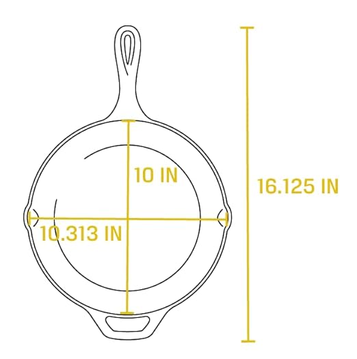 Lodge 10.25 Inch Cast Iron Skillet ??Pre-Seasoned Frying Pan with Teardrop Handle ??Oven, Stovetop, Grill & Campfire Use ??Made in USA ??Durable, Non-Toxic, Even-Heating Cookware ??Black