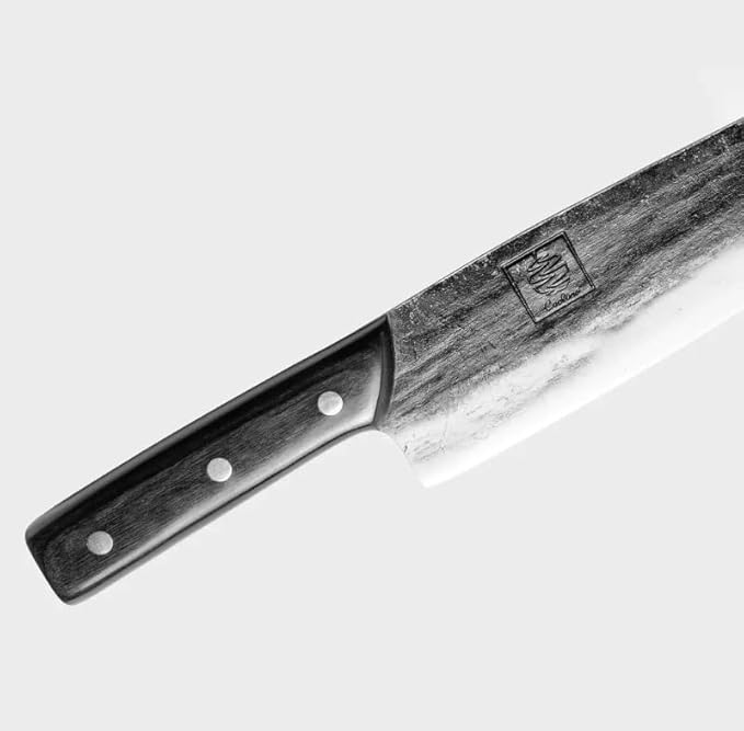 COOLINA Alpha Duo Knife Set - Lixy Cleaver & Tungsten XL Chef Knife, Hand-Forged High-Carbon Steel, Razor-Sharp, Full Tang, Ergonomic Handle