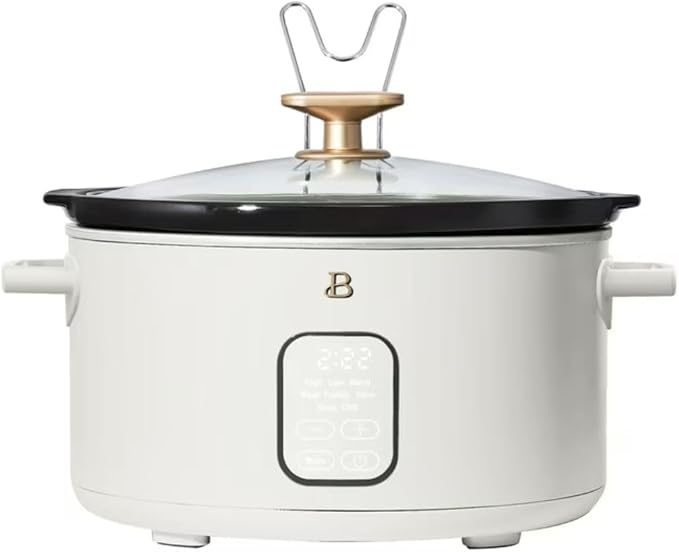 Beautiful 6?‘Quart Programmable Slow Cooker with 5 Presets, Keep?‘Warm, Touch Display & Dishwasher?‘Safe Pot