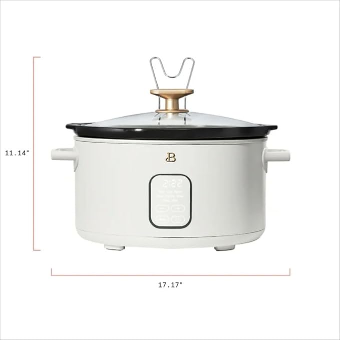 Beautiful 6?‘Quart Programmable Slow Cooker with 5 Presets, Keep?‘Warm, Touch Display & Dishwasher?‘Safe Pot
