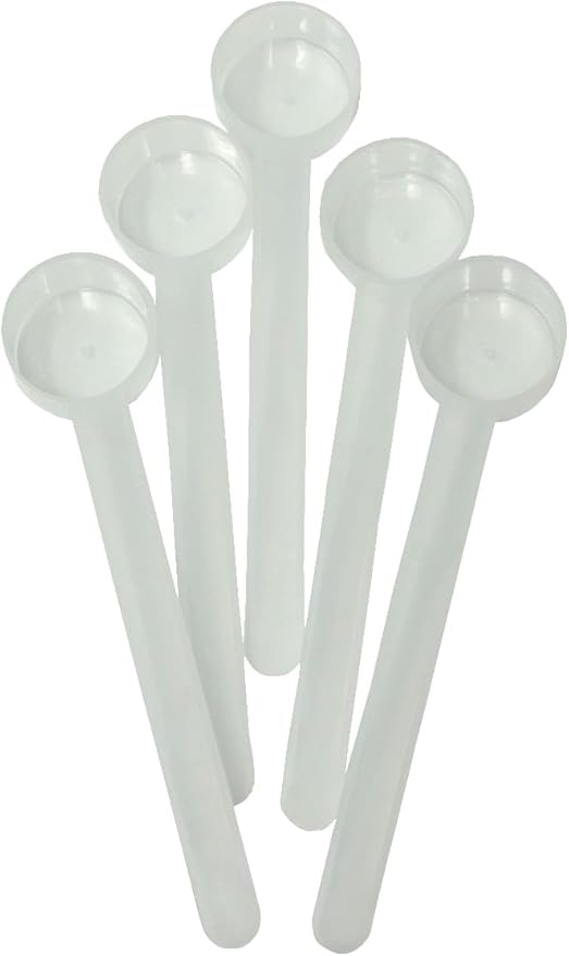 Supplement and Supply 9 mL (9 CC) Long Handle Scoop for Coffee, Protein Powder, Pet Food, Spices, Grains, Dry Goods ??Food-Grade BPA-Free Plastic Measuring Spoon (Pack of 5)
