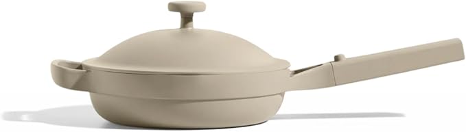Our Place Mini Always Pan | 8.5" Ceramic Pan with Modular Lid & Beechwood Spatula | Patented 10-in-1 Nonstick, Non-Toxic Cookware Made Without PFAS | Induction & Oven-Safe up to 450째F | Steam