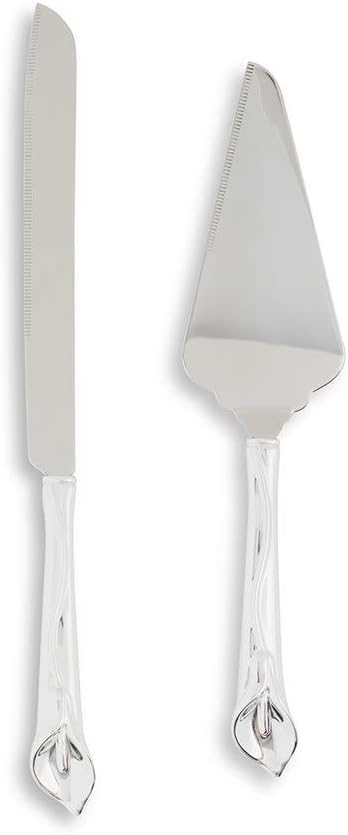 Weddingstar Cake Knife and Serving Set - Calla Lily